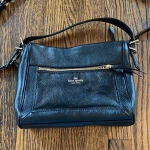 Black leather Kate Spade Cross-Body Bag